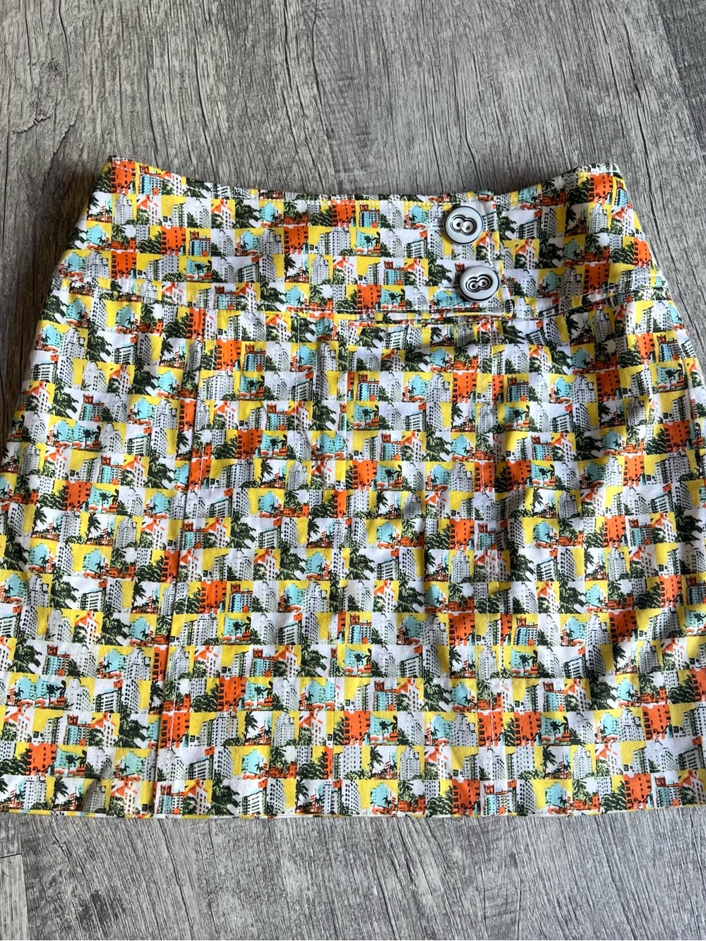 Etcetera Size 0 MIAMI FLORIDA WILD FUNKY PRINT VICE POP-ART Skirt Like Akris